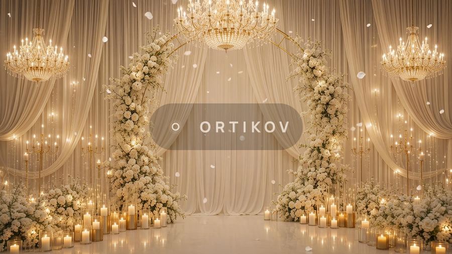 Floral Arch with Candles