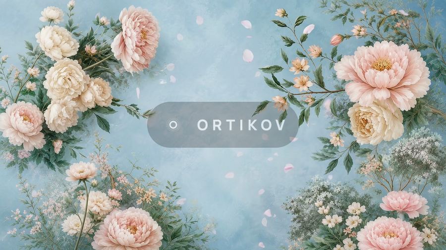 Roses on Blue