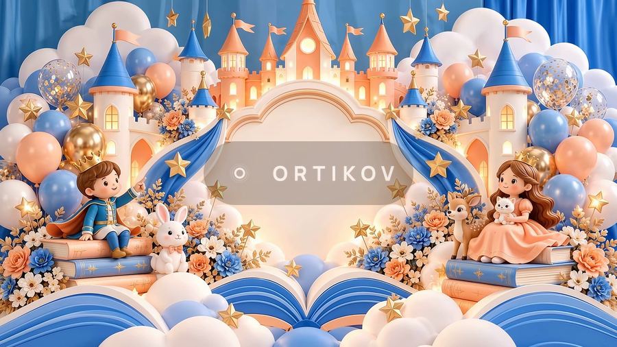 Fairy-Tale Castle and Books