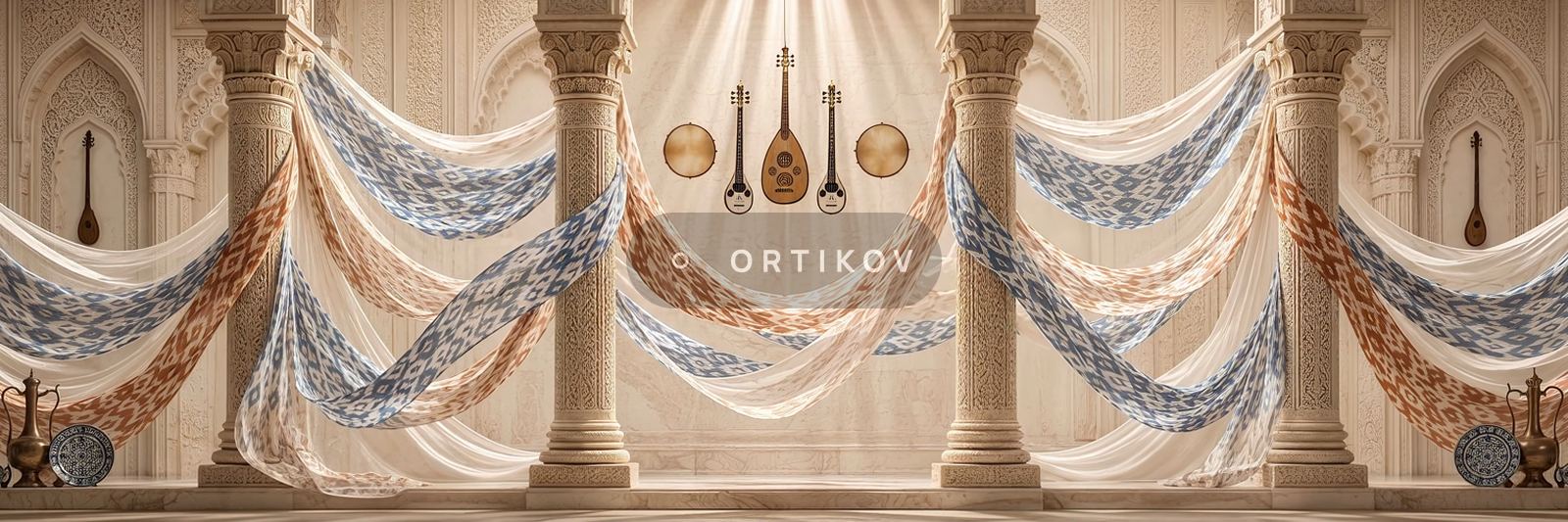 Ayvan with Drapery
