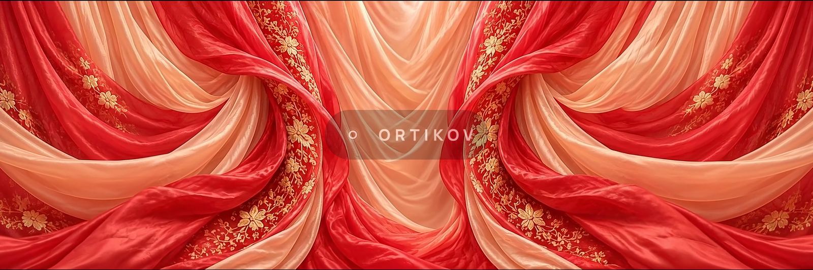 Scarlet Silk with Gold
