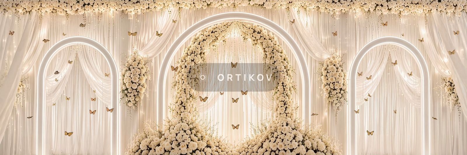 Wreath Arch with Butterflies