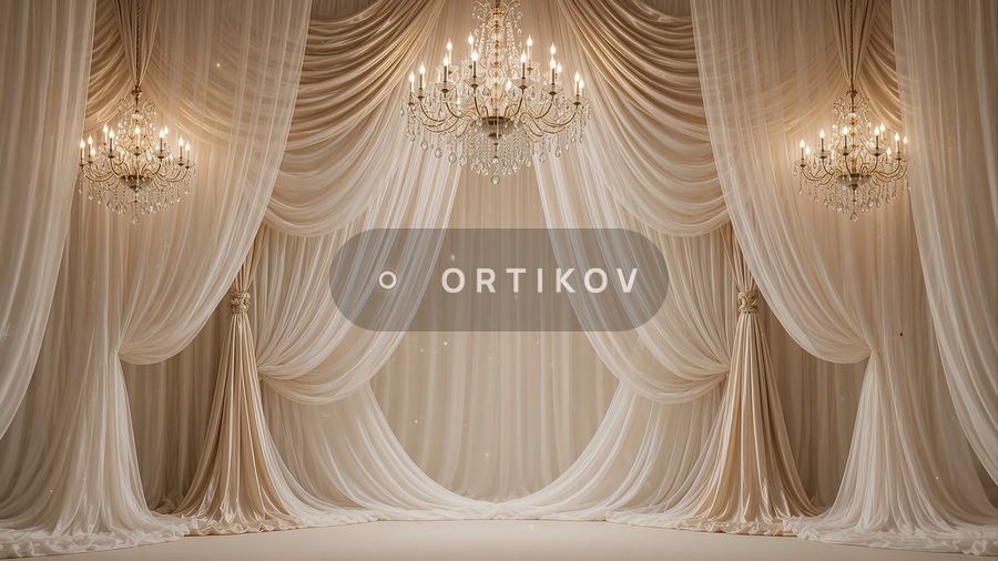 White Sheer and Chandelier
