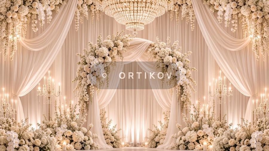 Rose Arch with Chandelier