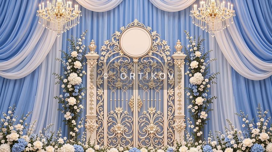 Blue Silk and Gates
