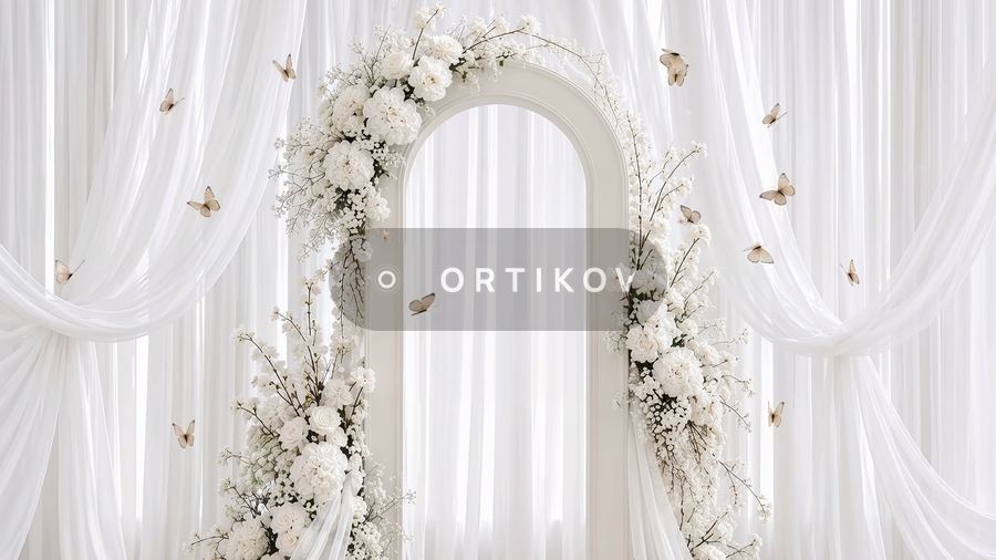 Arch in White Chiffon