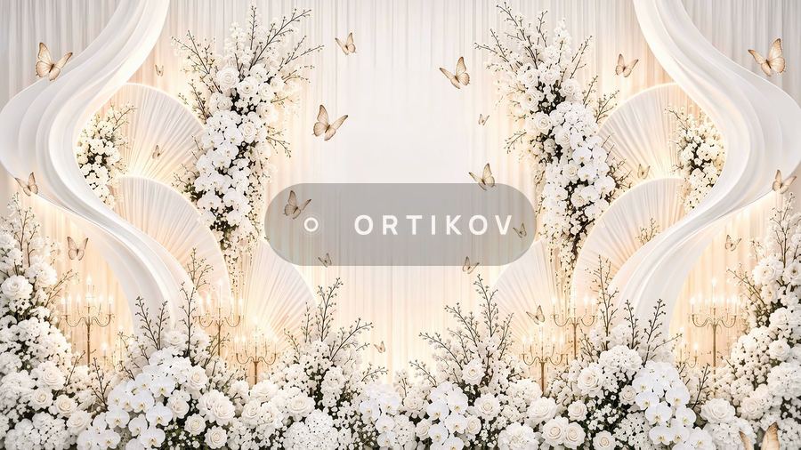 White Waves and Flowers