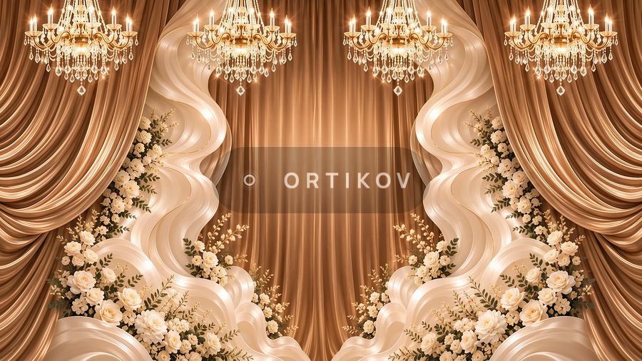 Caramel Silk and Chandeliers