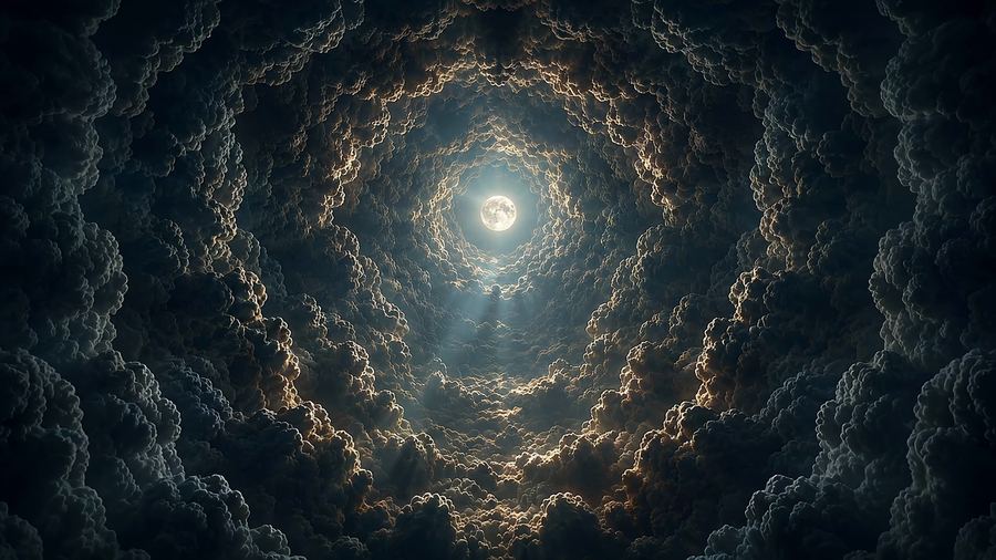 Луна в облаках